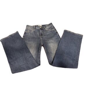 MOCO Boutique Dark Wash Tummy Control Jeans | Raw Hem | Size 9/29